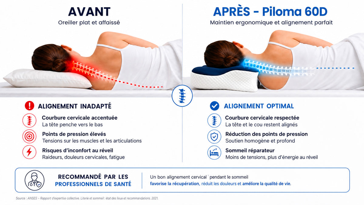 Alignement cervical comparé